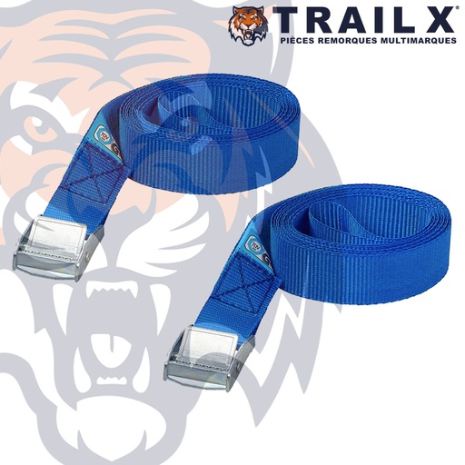 [UT120-250] SANGLE 2,5M X 25MM 300KG BOUCLE ZAMACK (X2)