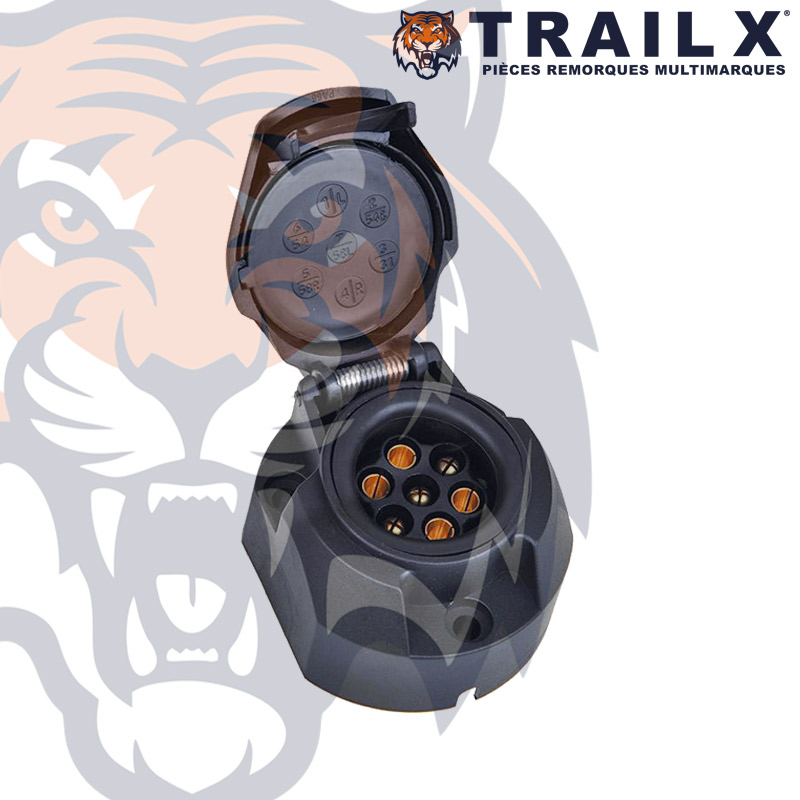 PRISE SOCLE - 7 BROCHES PLASTIQUE