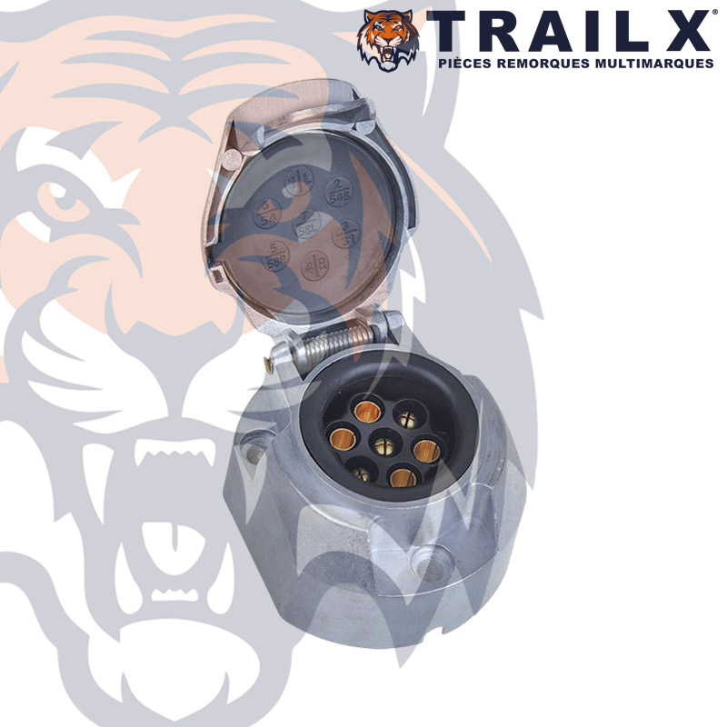 PRISE SOCLE - 7 BROCHES METAL