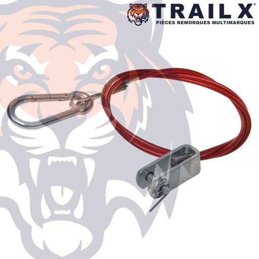 [AT063-1000R] CÂBLE DE RUPTURE CHAPE/MOUSQ - 1000MM ROUGE