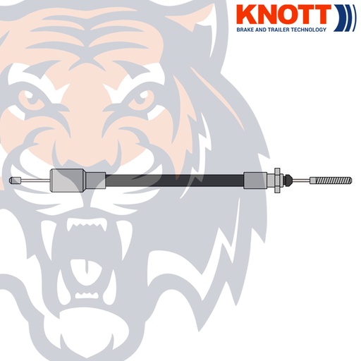 [TR170-1030] CABLE FREIN KNOTT/RTN/PAILLARD/BPW 18.5/M8 - 1030/1240MM