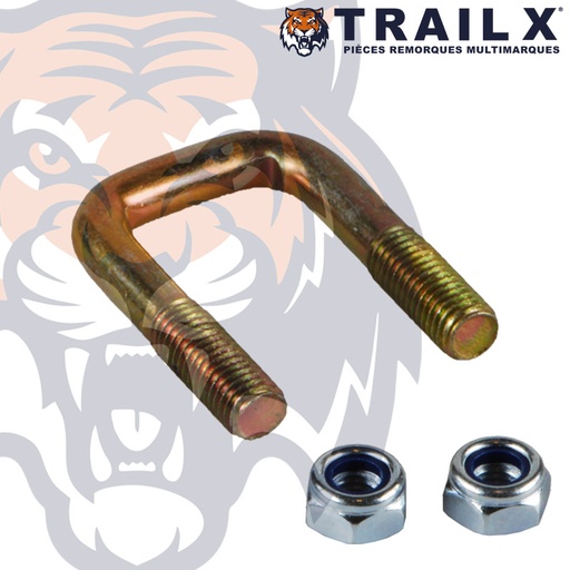 [AS001-30X30E] BRIDE CARRÉE - 30X30 + ÉCROUS FREIN M10