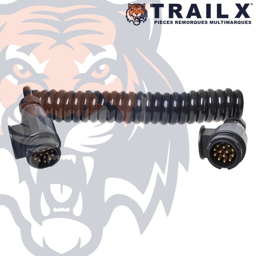 [EL023-P03S] RALLONGE 2X13P MÂLE - PLASTIQUE 13X3M SPIRALE