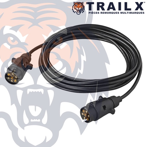 [EL021-P05] RALLONGE 2X7B MÂLE - PLASTIQUE 7X5M