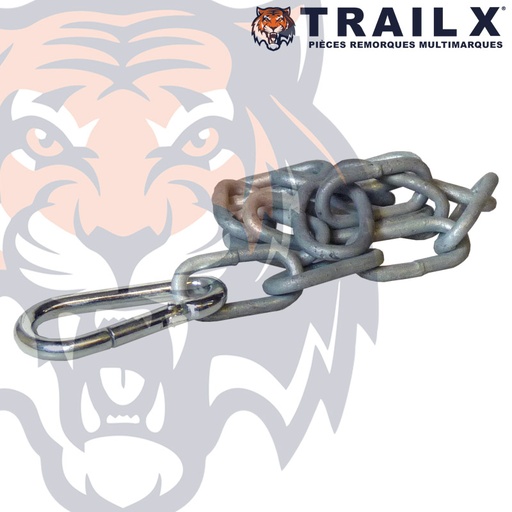 [AT066-350-K] CHAINE 330MM GALVA + MOUSQUETON 80MM